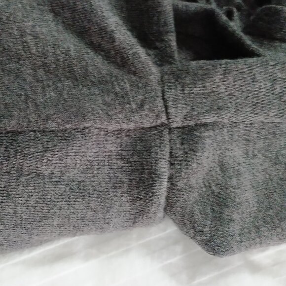 Grey Ruffle Italian Merino Wool Cardigan - Picture 11 of 13